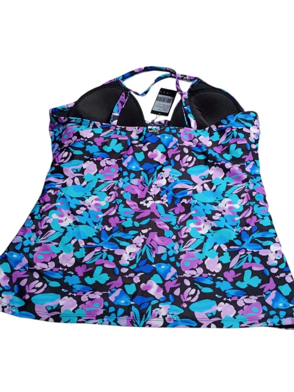 RELLECIGA Multi Floral Tummy Control Tankini Top - XXL